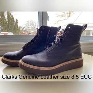 Clarks Ankle Boots Chocolate Leather
